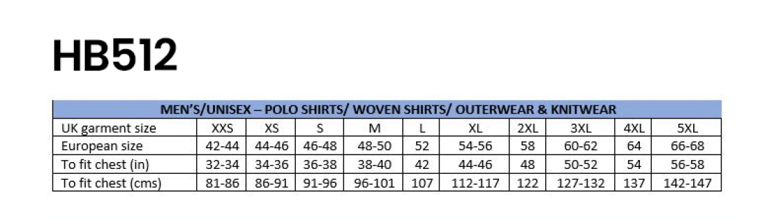 Madrefs - Modern Long Sleeve Oxford Shirt - Size Guide